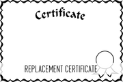 replacement certificate