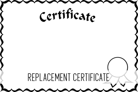 replacement certificate